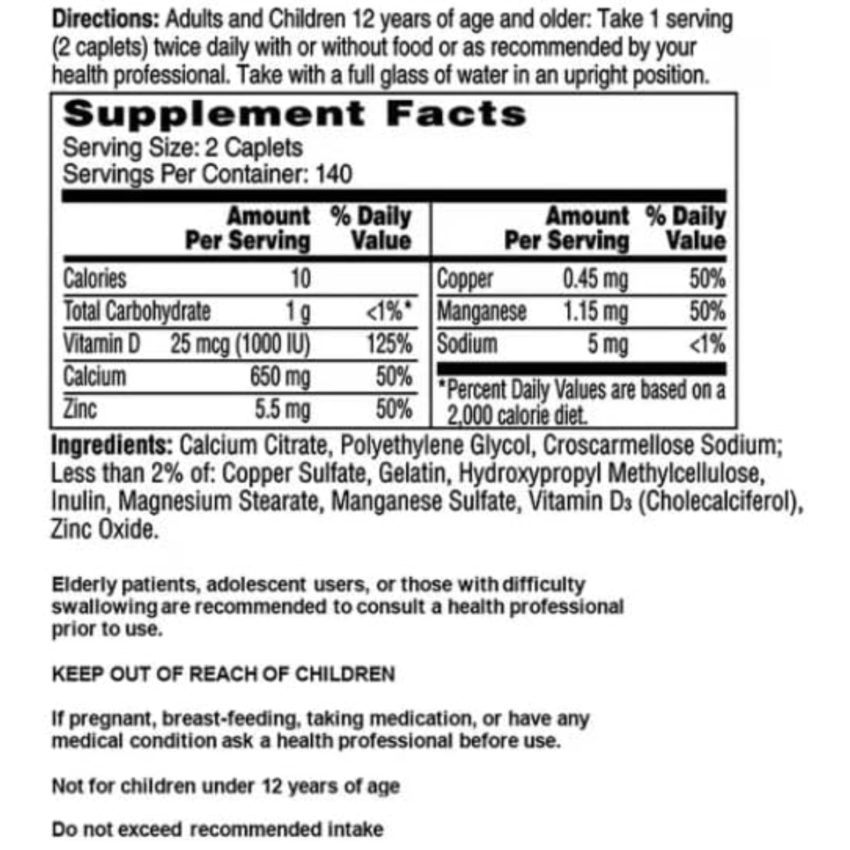 Citracal Maximum Plus con Citrato de Calcio y Vitamina D3 280 Tabletas (1200 mg) Apoyo para Huesos Fuertes