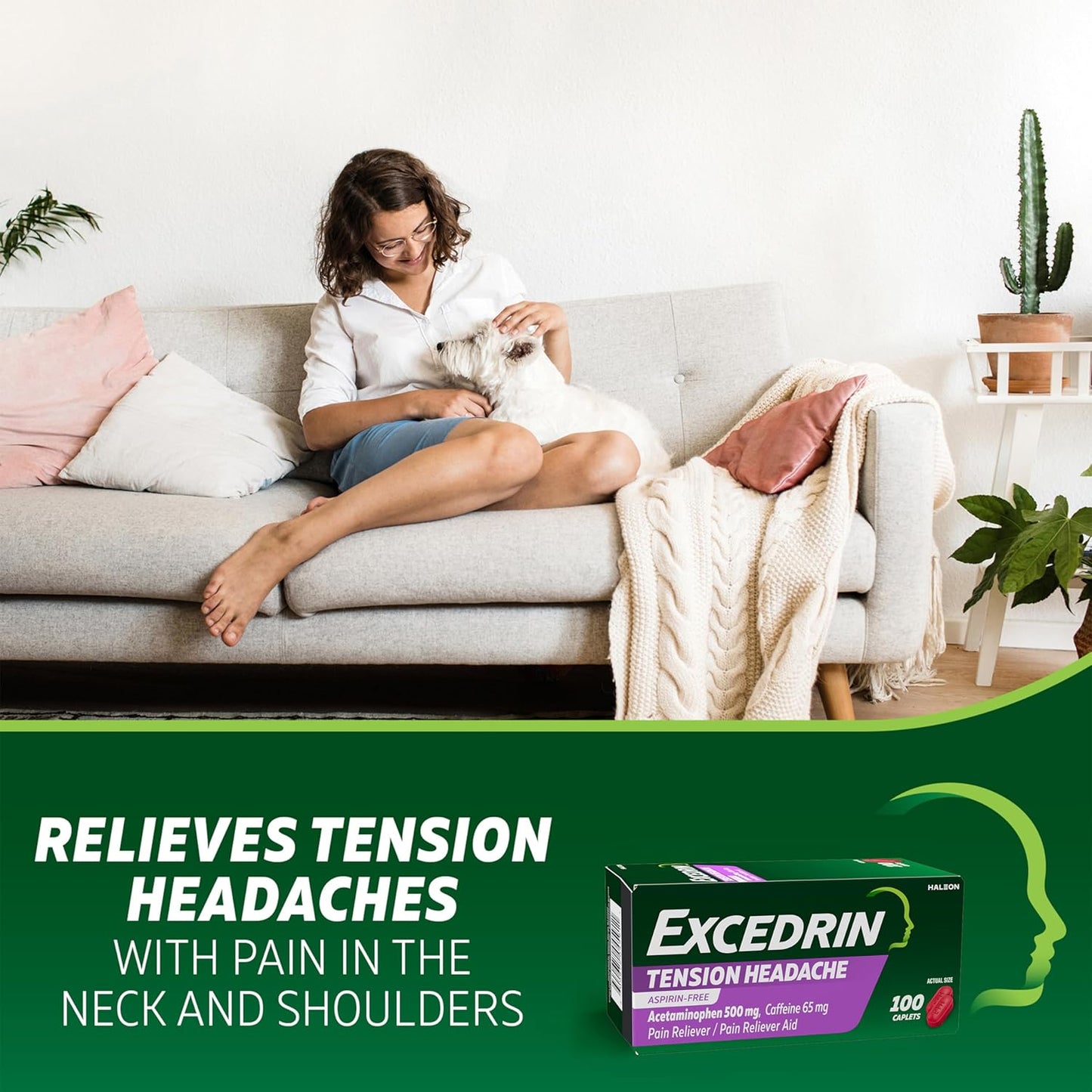 Excedrin Tension Headache Alivio Diario 100 Tabletas