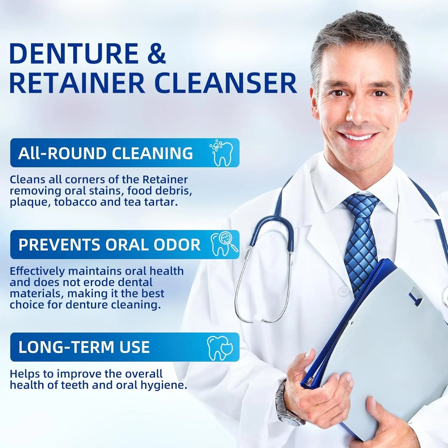 Kit Limpiador Retenedores Dentaduras Postizas 120 Tabletas Estuche Somos Importaciones Gold