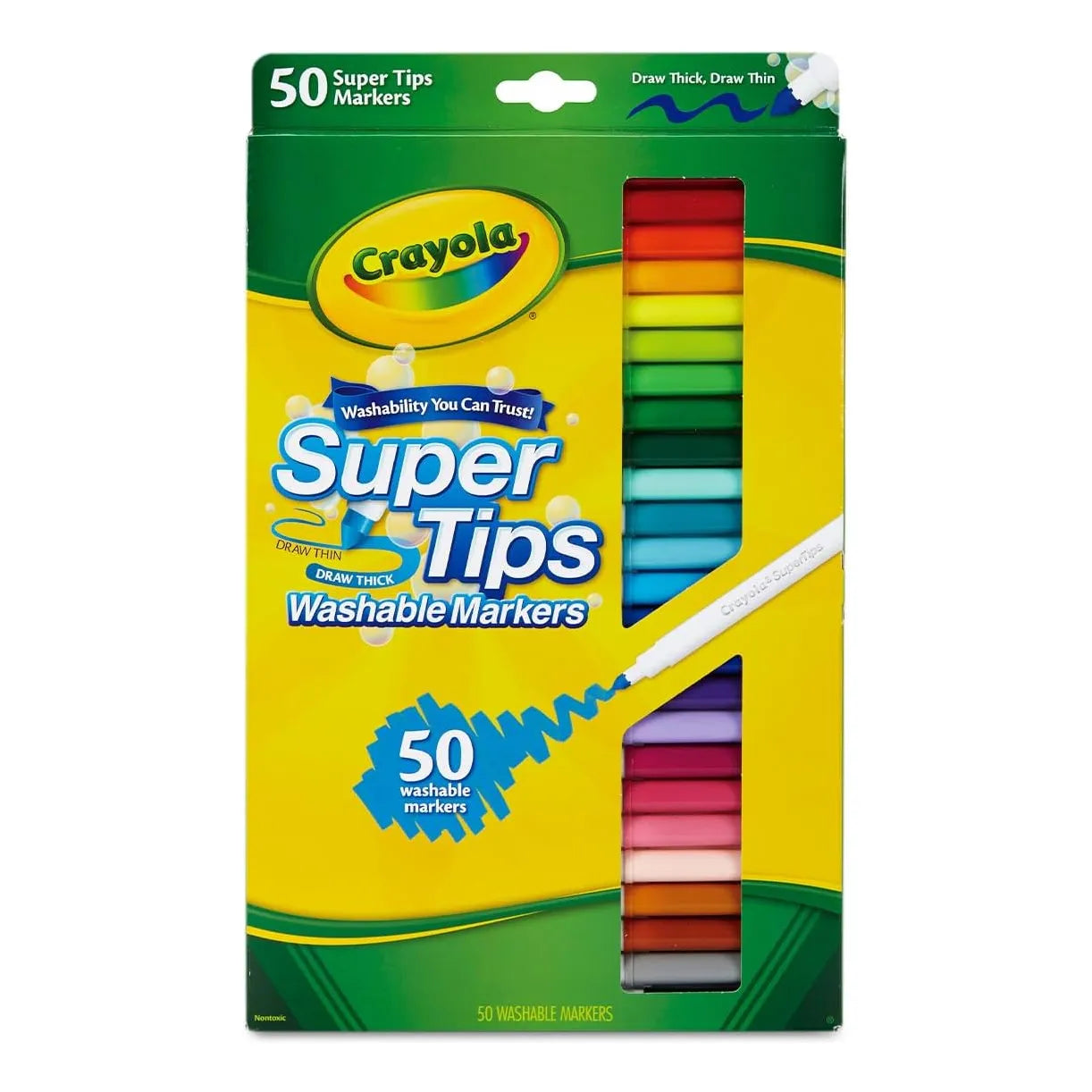 Crayola Marcadores Lavables Super Tips 50 Colores 2 Cajas Creatividad Sin Limites