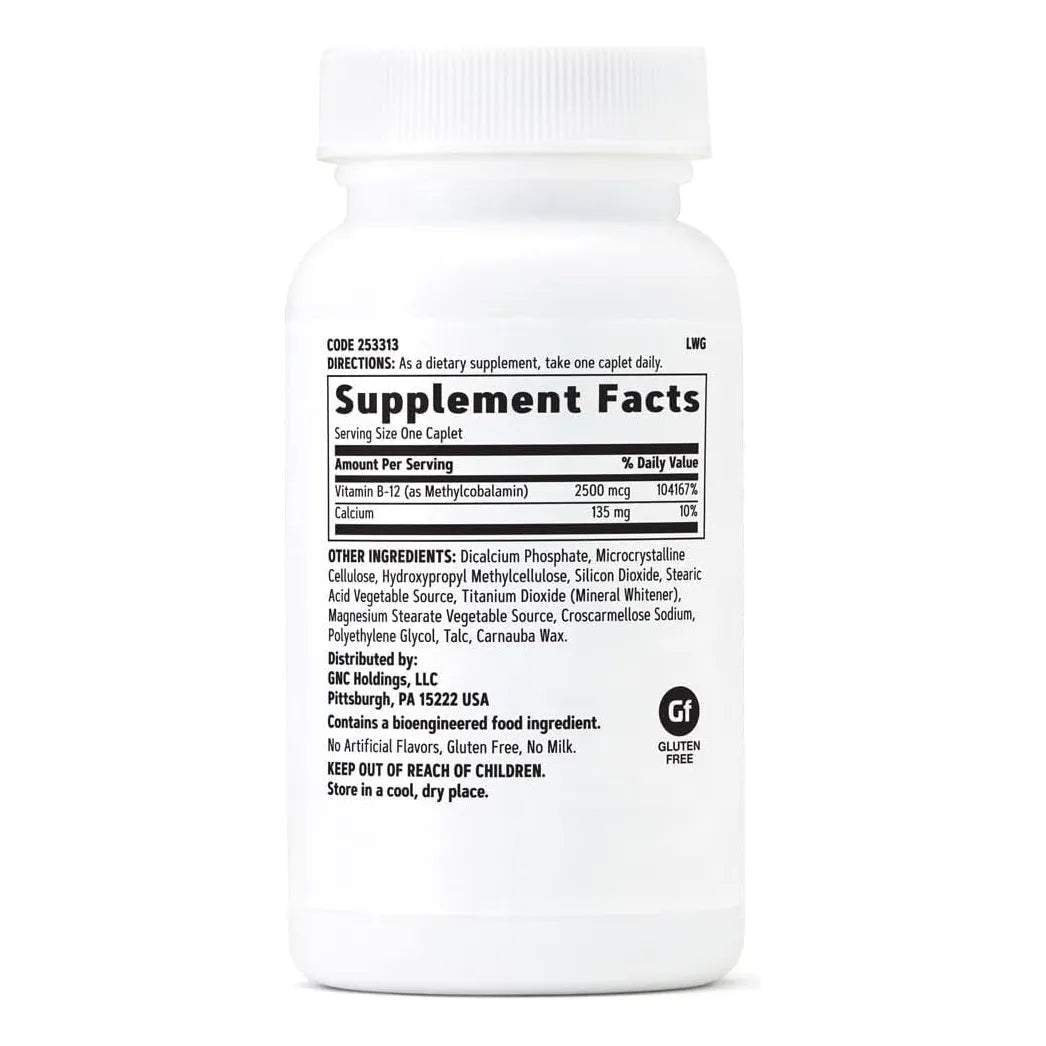 Metil B 12 2500 Mcg 100 Capsulas Energizantes Para Bienestar GNC