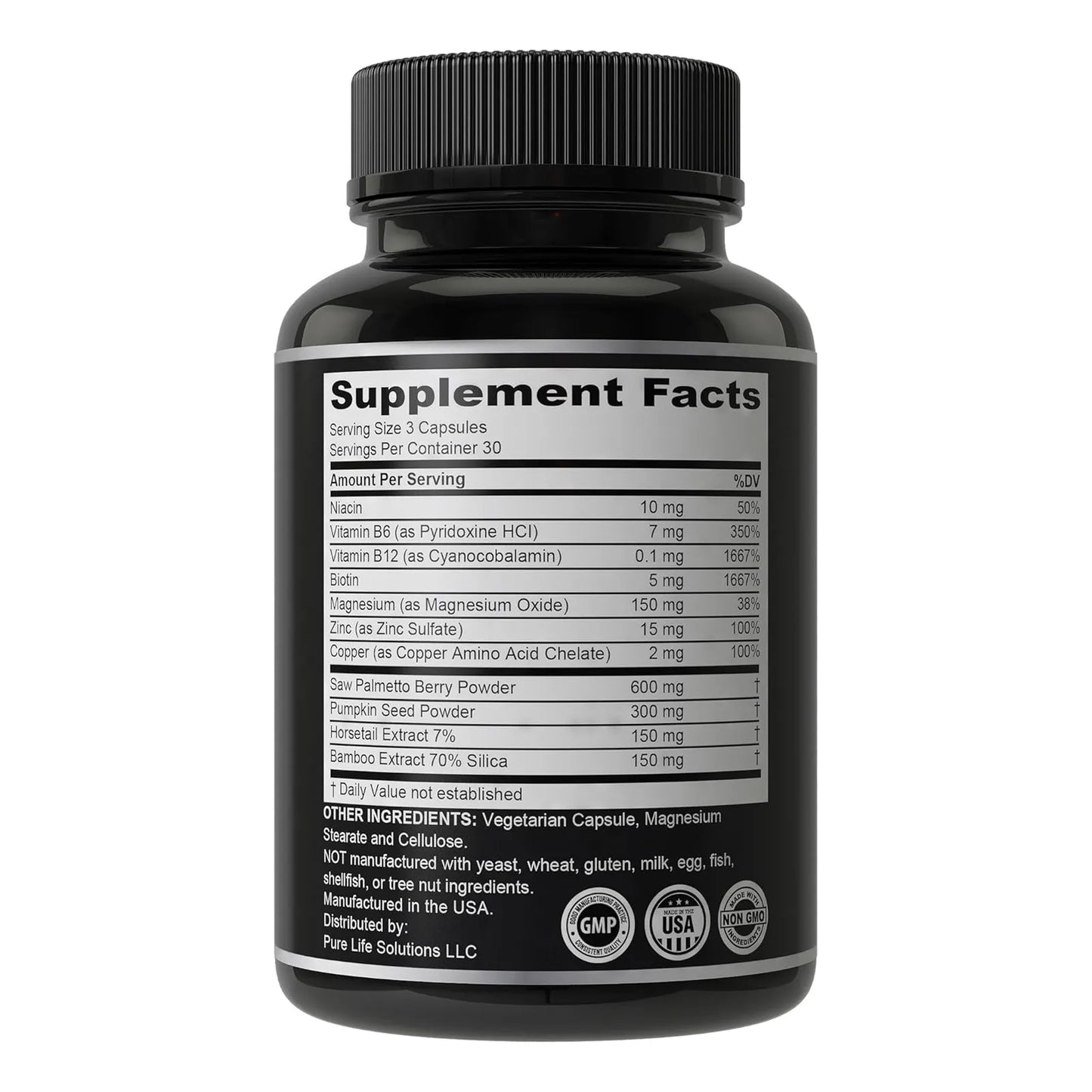 Vitaminas 11 En 1 Para Cabello Biotina 5000 Mcg Crecimiento Y Grosor Vegano