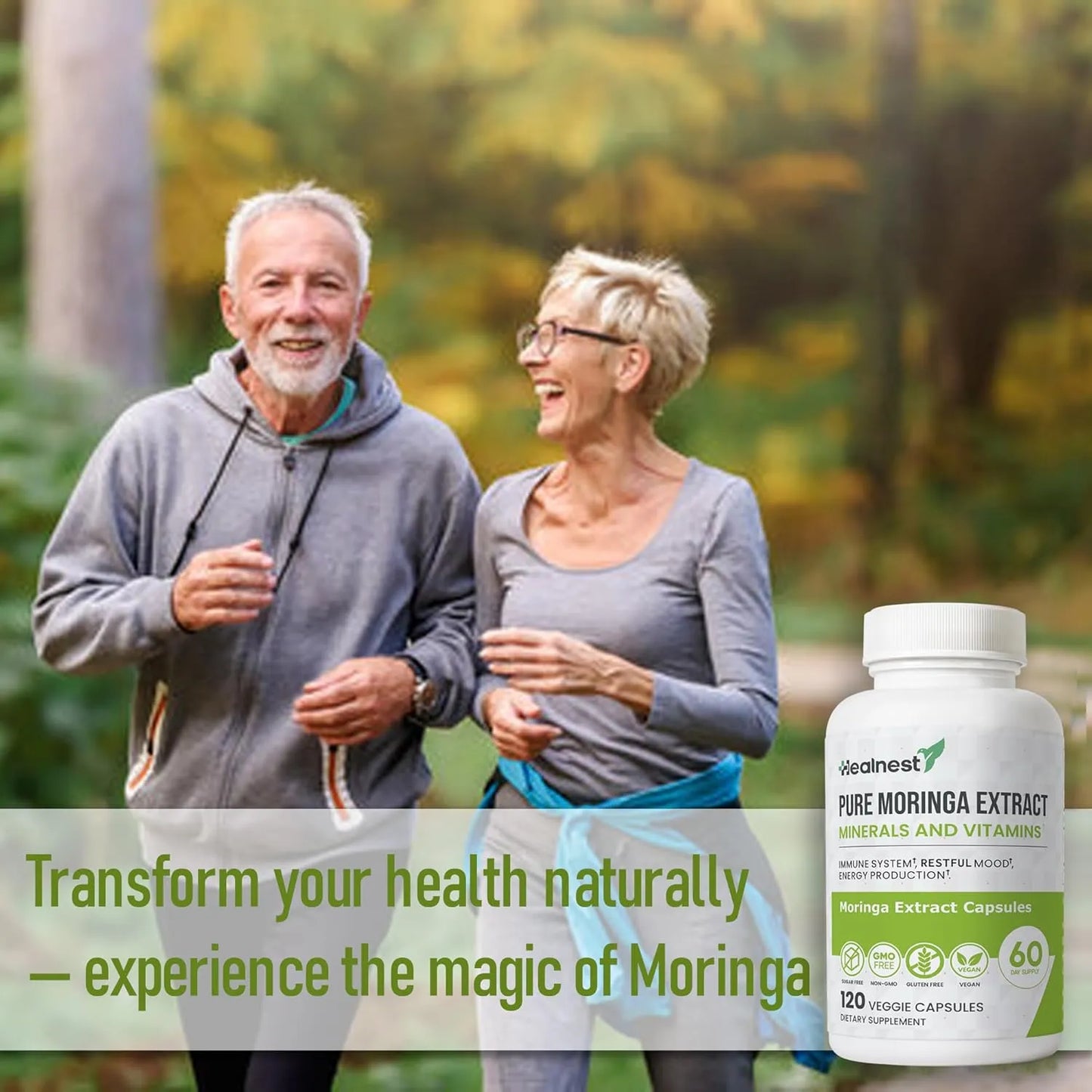 Capsulas Extracto Moringa Pura 20 A 1 20000 Mg Vitaminas Minerales Vegano