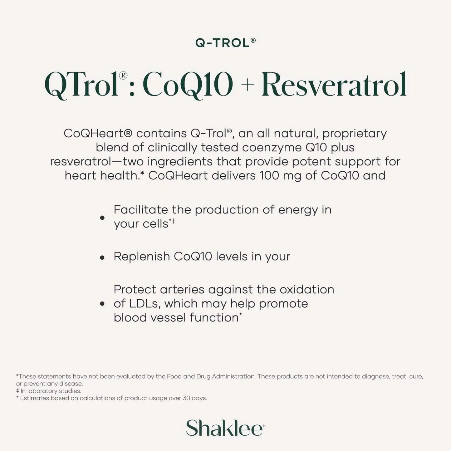 Coqheart Con Q Trol Coq10 Resveratrol Tocoferoles Corazon 30 Capsulas Blandas