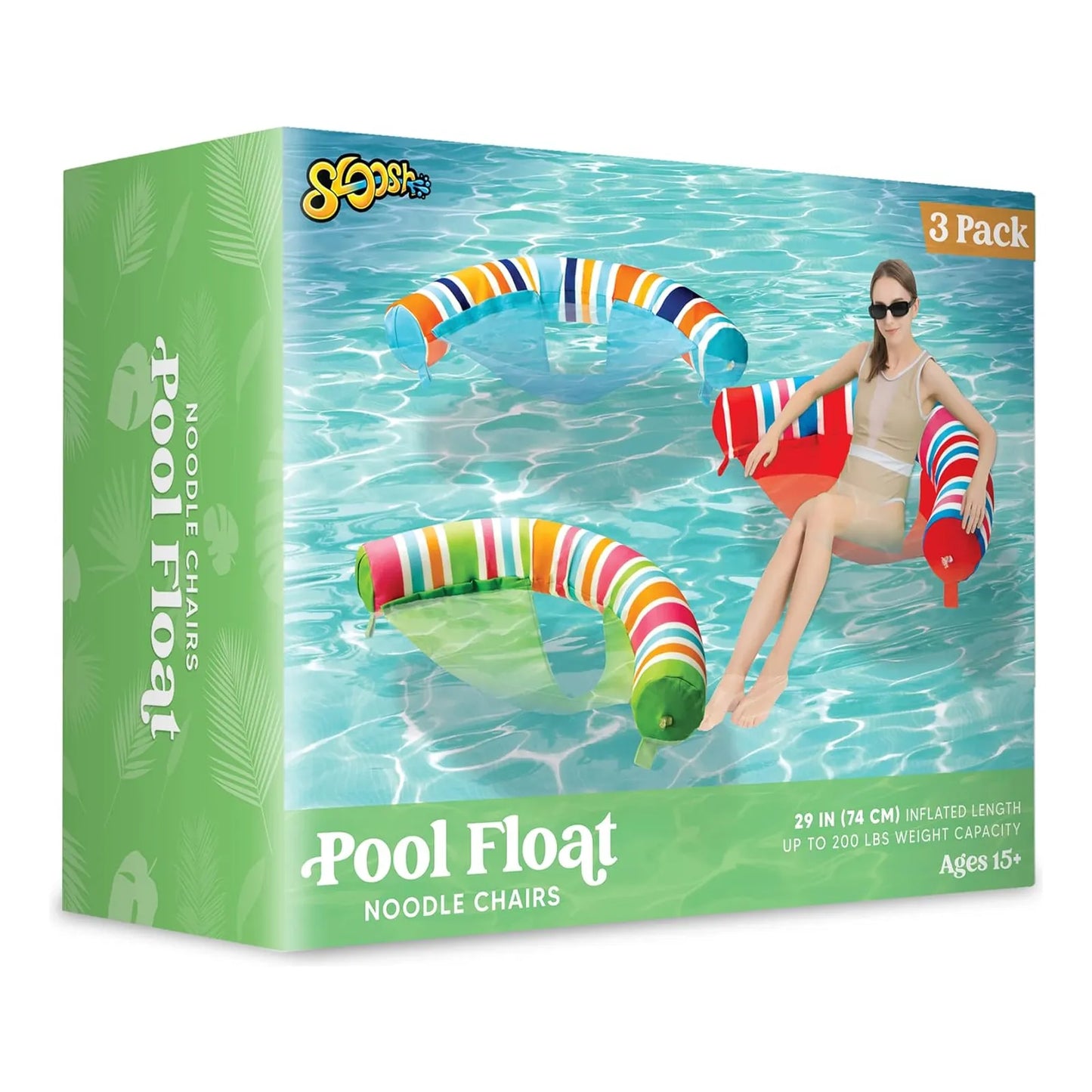 Sillas Inflables Sloosh 3 Paquetes Flotadores Piscina Verano Diversion