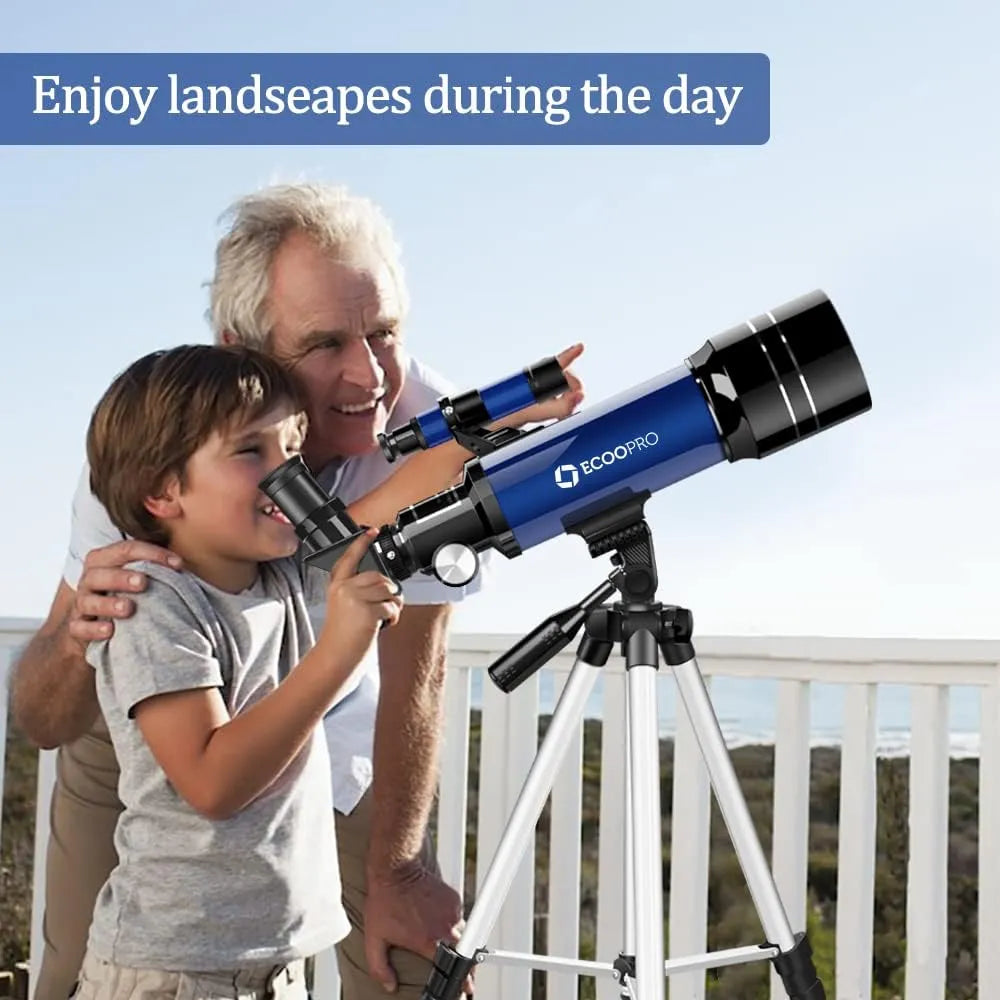 Telescopio Astronomico Refractor Con Tripode Ajustable Ideal Para Principiantes Y Adultos