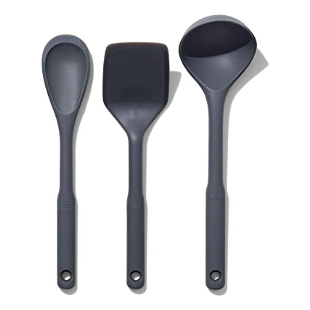 Juego De Utensilios De Silicona 3 Piezas Oxo Good Grips Cucharón Cuchara Volteador