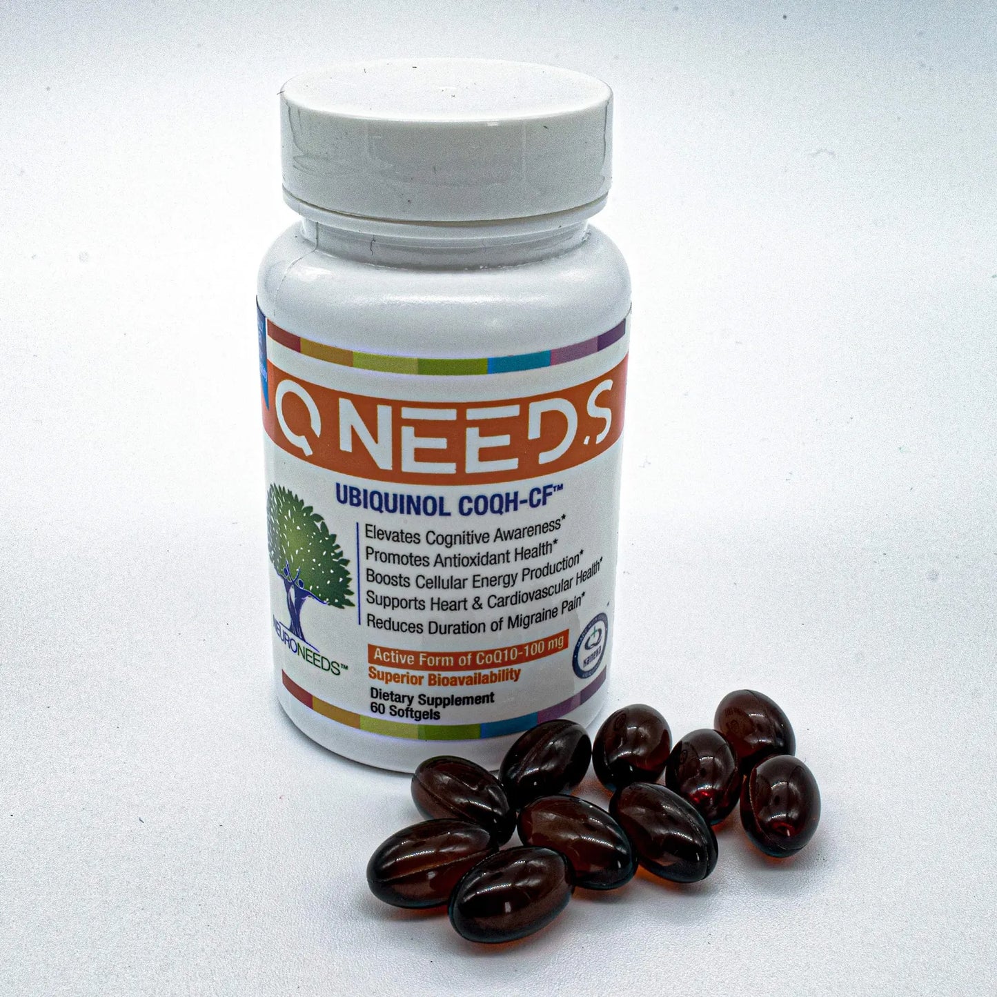 Ubiquinol 100 Mg QNeeds Antioxidante Clínicamente Probado 60 Capsulas Blandas