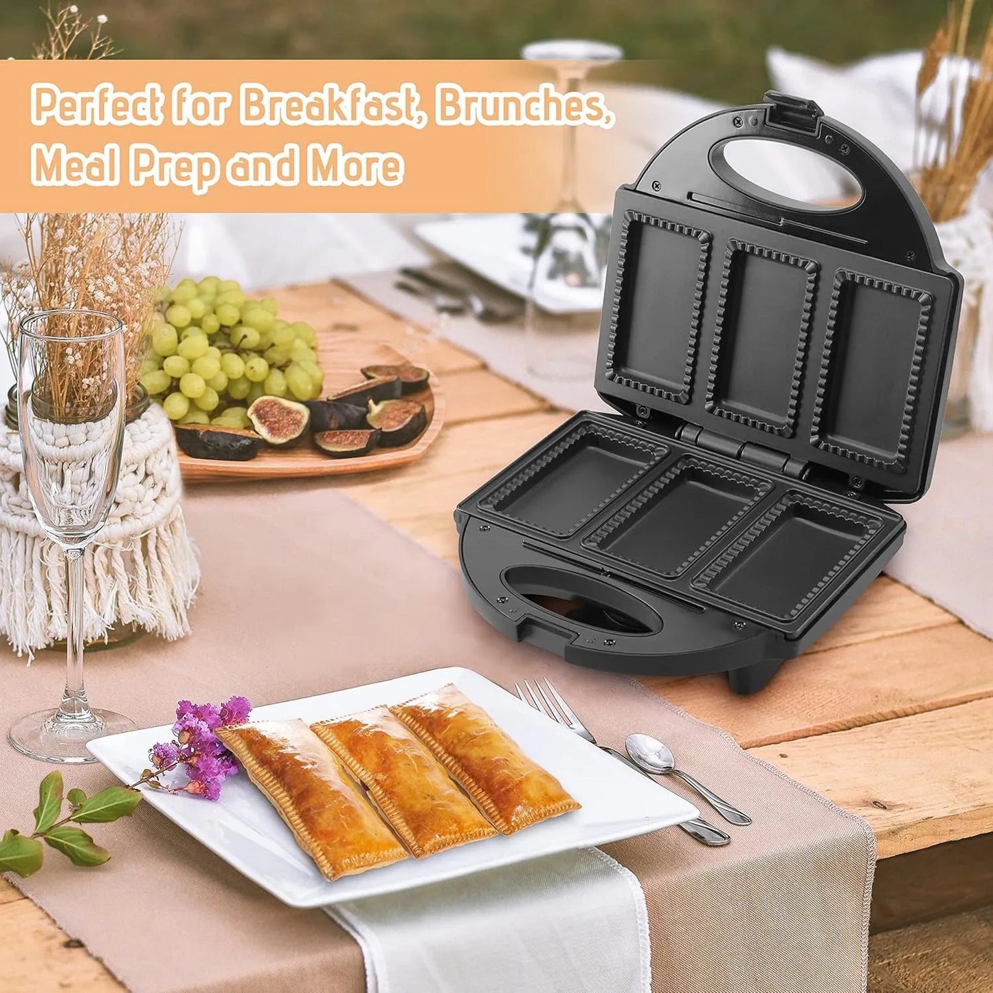 Maquina Electrica Compacta Para Pasteles De Bolsillo Con Cortador Antiadherente