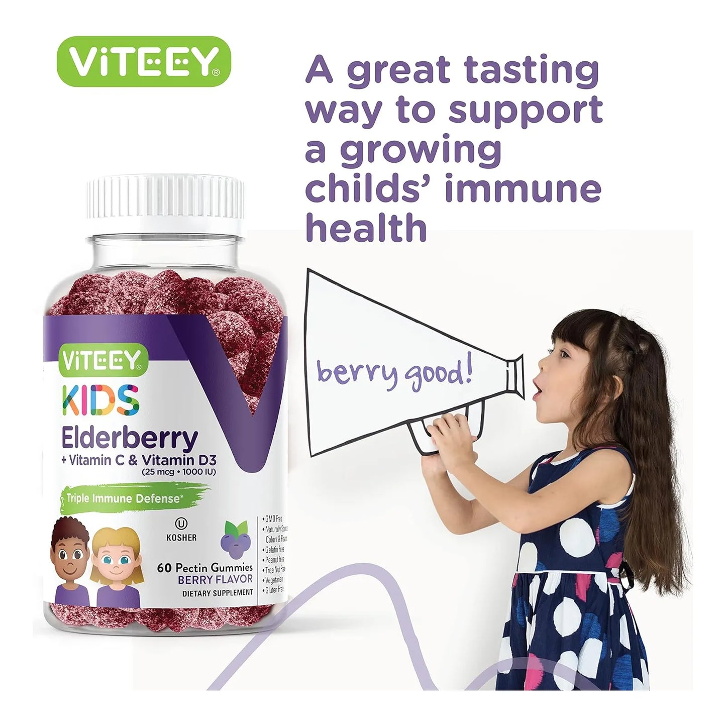Gomitas De Saúco Con Vitamina D3 Y C Refuerzo Inmunológico Para Niños