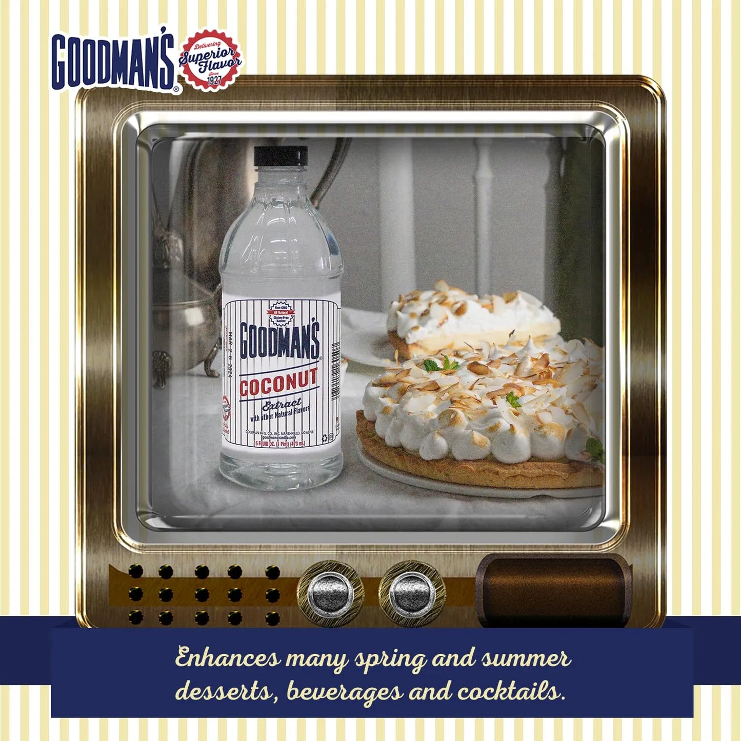 Extracto De Coco Tropical Goodmans Sin Gluten Y Kosher Para Postres Y Bebidas