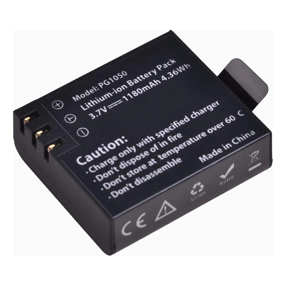 Paquete 3 Baterías PG1050 Y Cargador LCD Doble USB Para Cámaras Deportivas