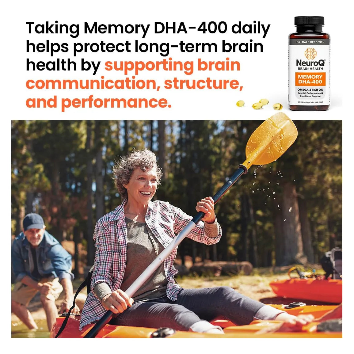 Suplemento NeuroQ Memory DHA 400mg Omega 3 Potencia Cognitiva Y Memoria