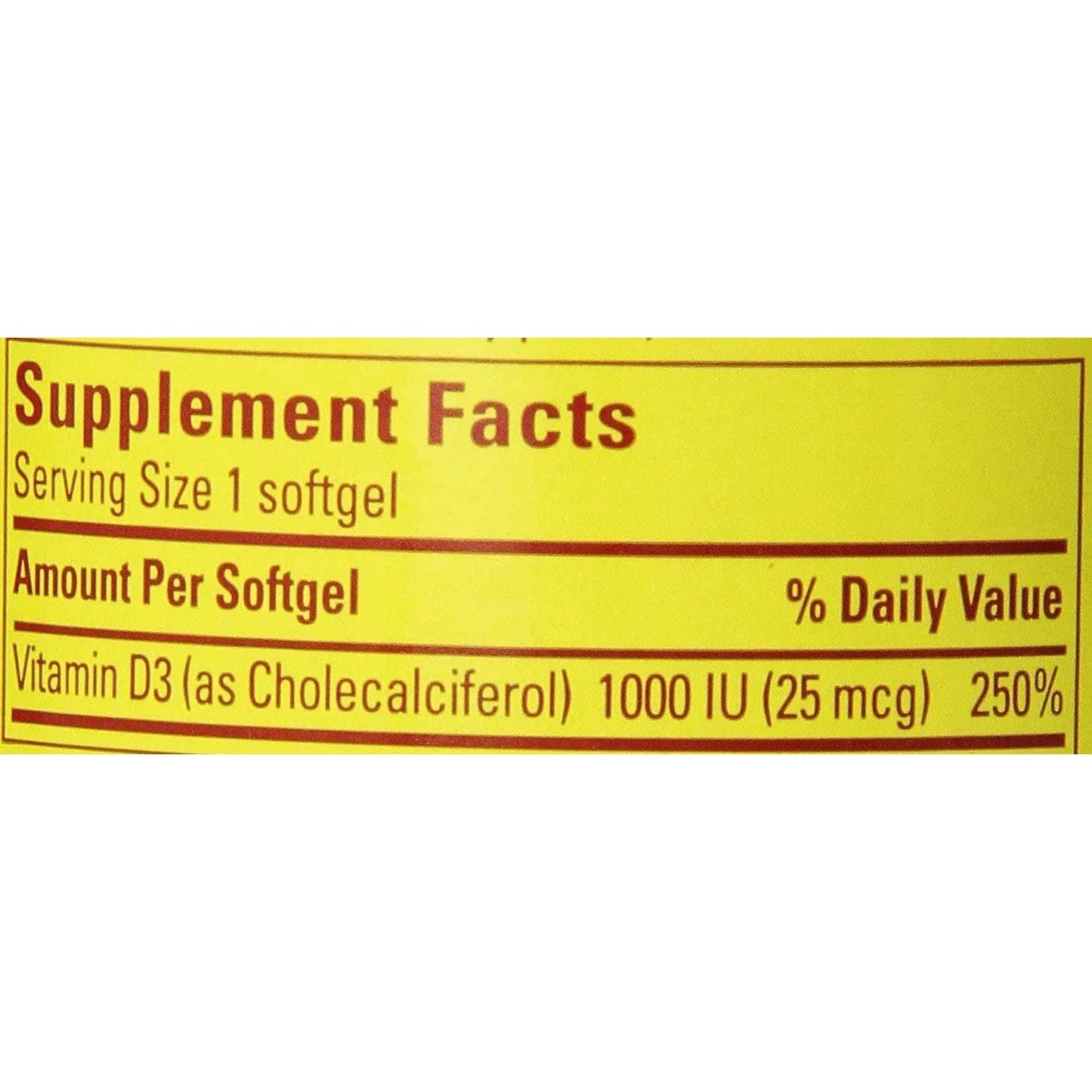 Vitamina D3 1000 UI 600 Capsulas Blandas Nature Made Refuerza Huesos E Inmunidad