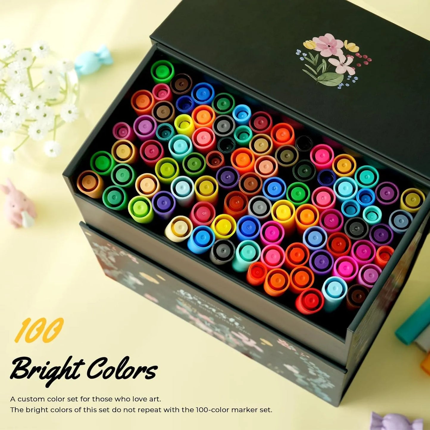 Marcadores Ohuhu 100 Colores Punta Pincel Y Fina Para Arte Profesional