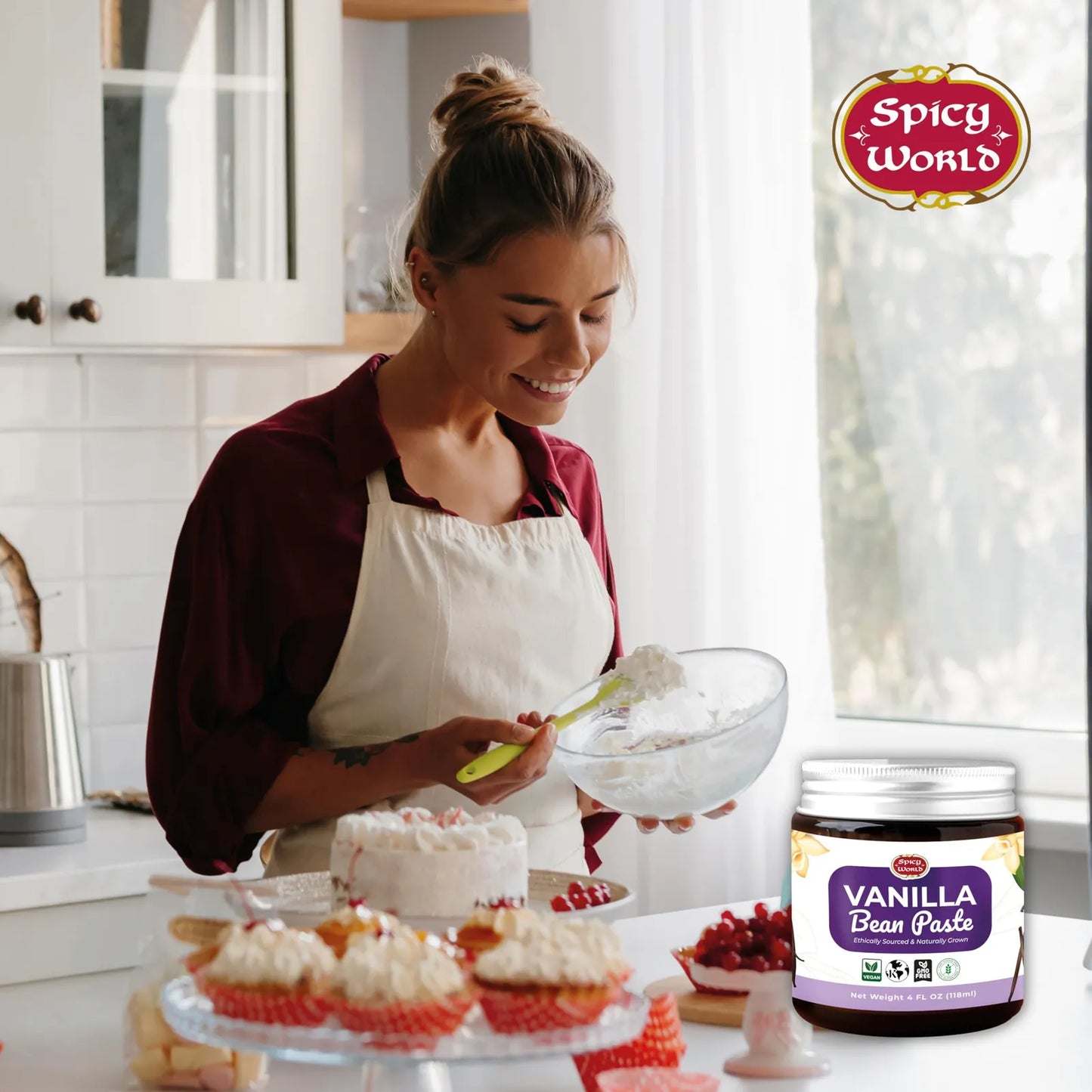 Pasta De Vainilla Natural 113g Con Agave Orgánico Puro Vegano Sin Gluten