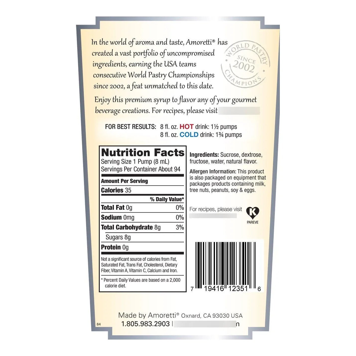 Crema De Coco Premium 750 Ml Ideal Para Bebidas Postres Y Mas