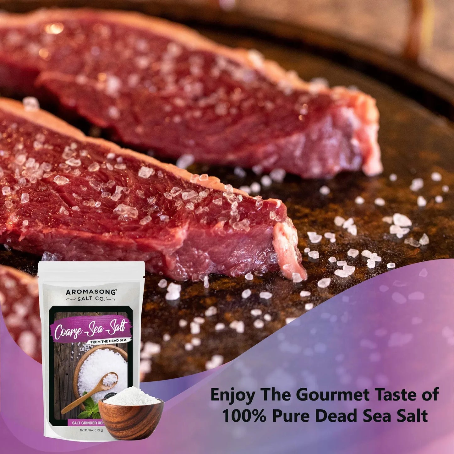 Sal Marina Natural 100% Grano Grueso A Granel 8.6 Kg Pura Del Mar Muerto
