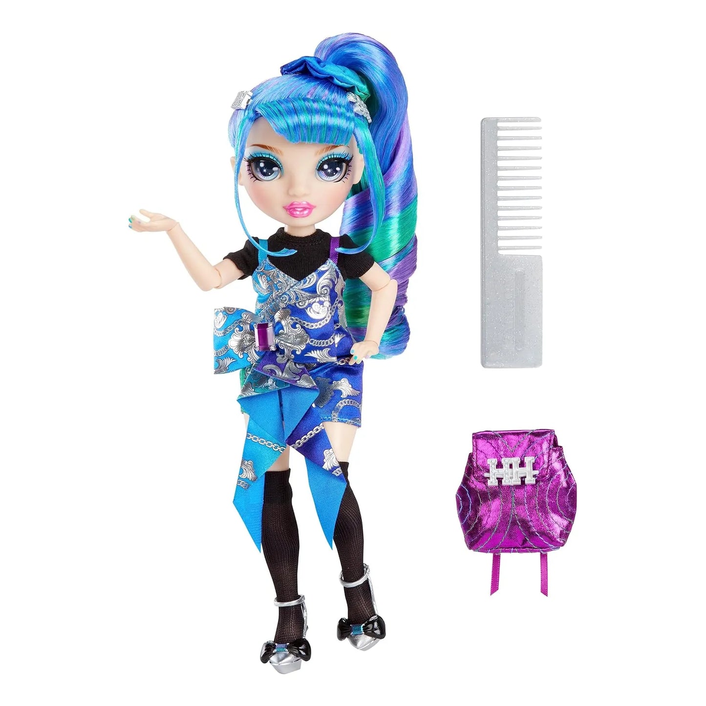 Muñeca De Moda Azul Y Verde De 22.86 Cm Con Accesorios Y Moc