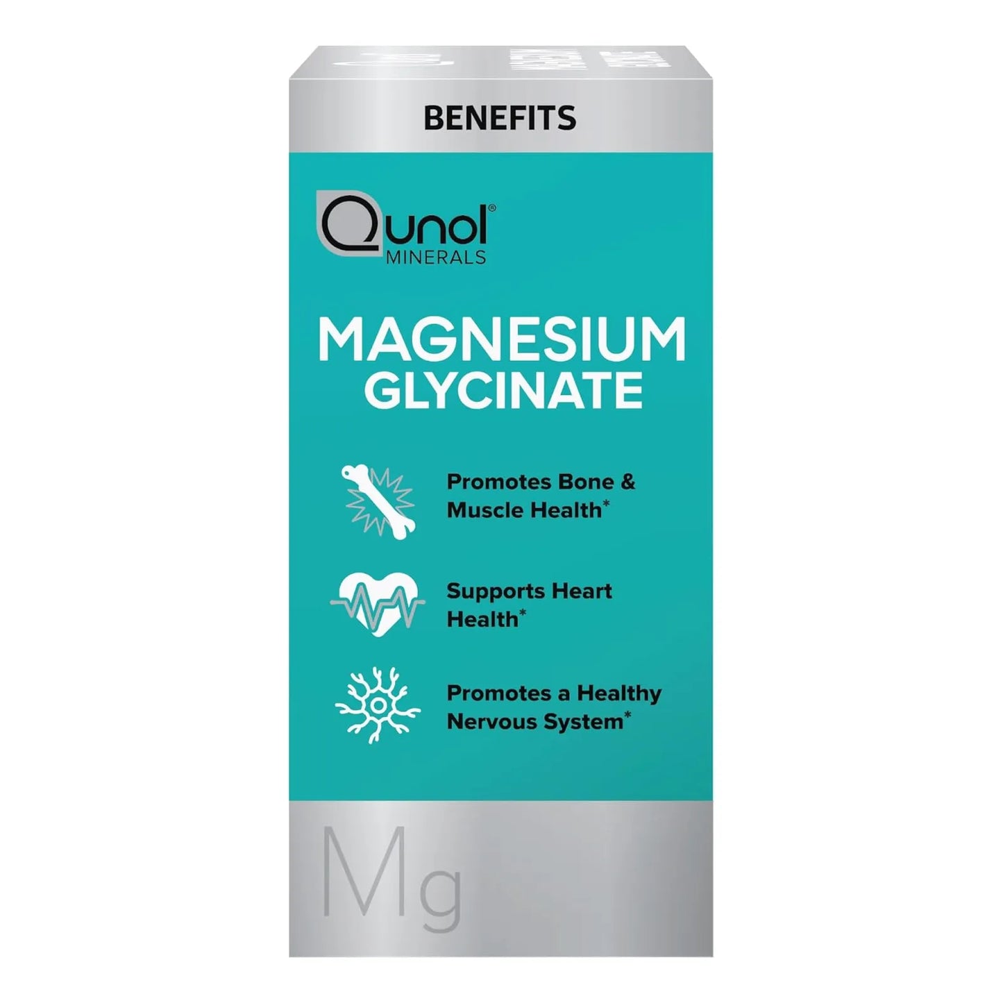 Glicinato De Magnesio 300 Mg 150 Tabletas Quelatadas Qunol Suplemento Muscular