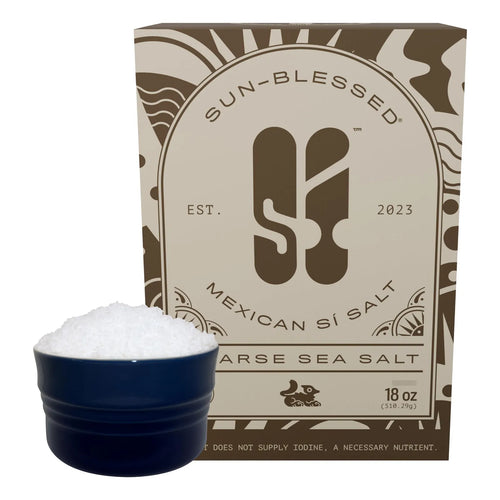 Sal Marina Gruesa Cristales Kosher Sin Refinar Cosechada Orgánicamente A Mano 18 Oz