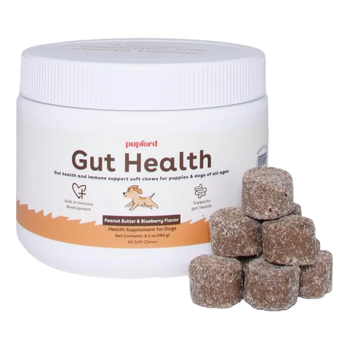 Suplemento Salud Intestinal E Inmunidad Para Perros Sabor Mantequilla De Maní 60 Masticables