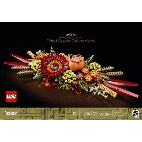 Kit Lego Icons 10314 Centro De Flores Secas 812 Piezas Decoracion Sostenible