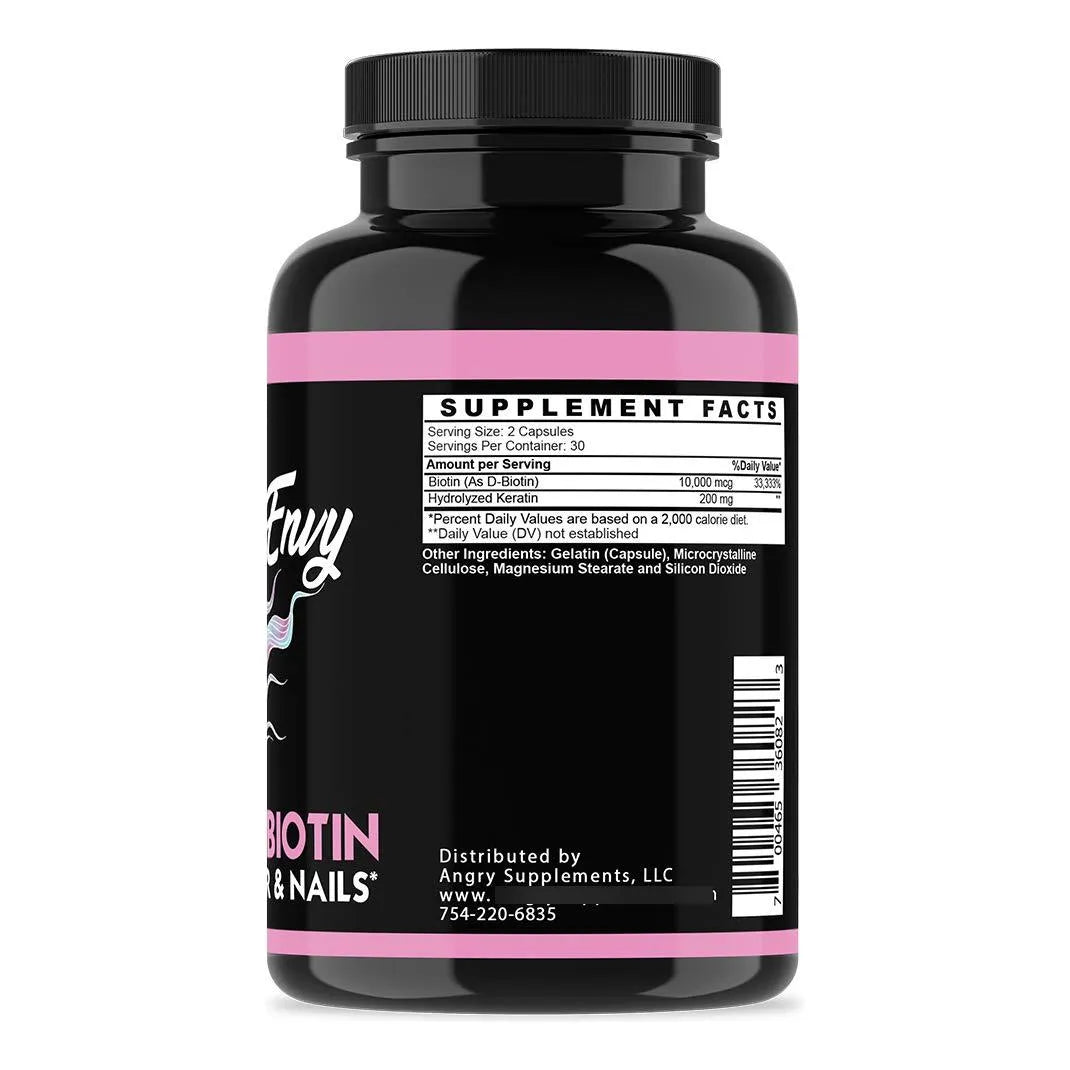 Hair Envy 10000 Mcg Biotina Queratina Suplemento Cabello Uñas Piel