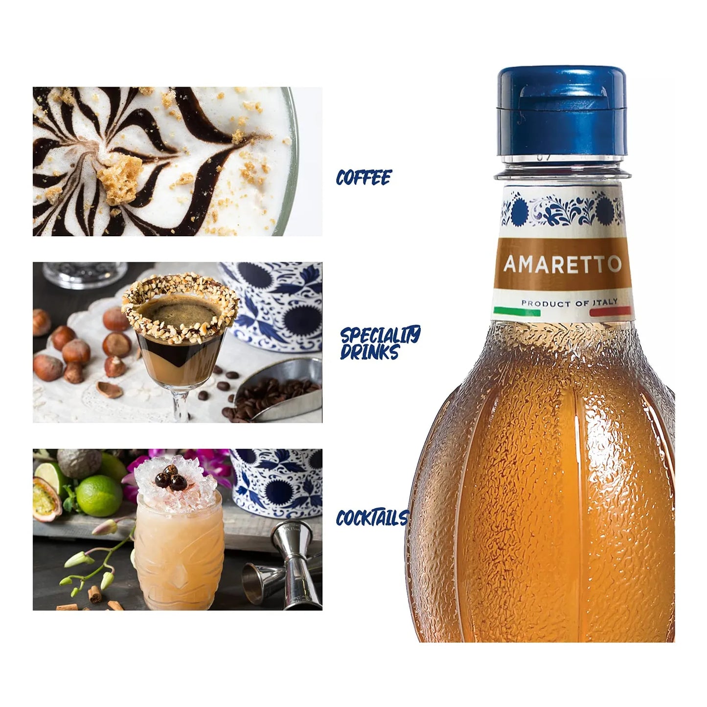 Jarabe Aromatizante Amaretto Italiano Fabbri 1 Litro Original Desde 1915