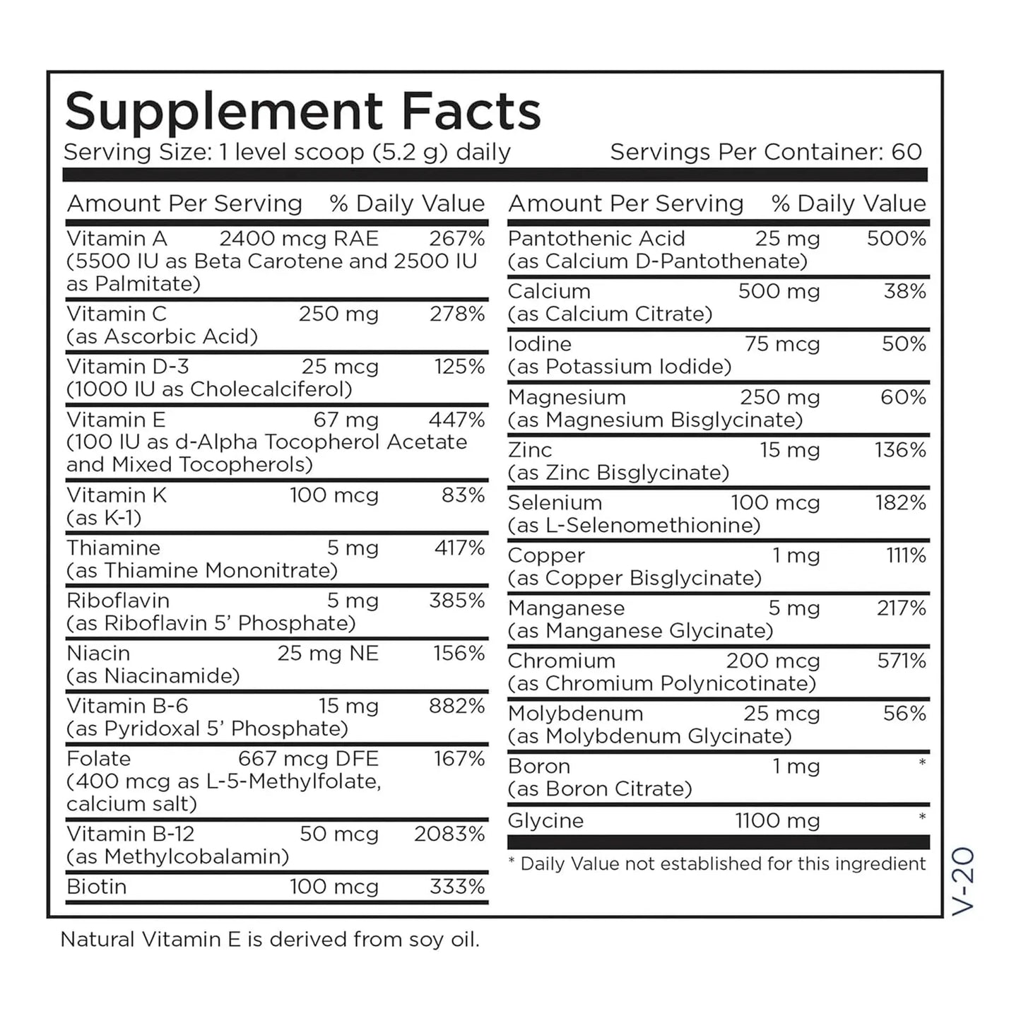Vitamina Mineral En Polvo Multivitaminico Sin Hierro Con Vitaminas B Activas Y Minerales Quelados