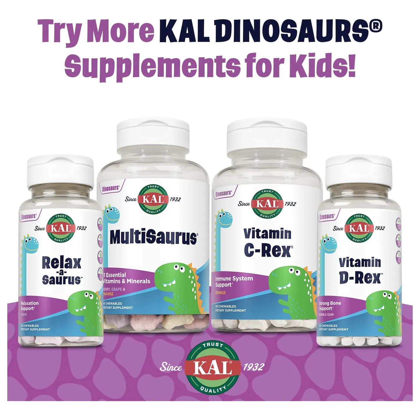 MultiSaurus Multivitaminas Masticables Para Niños 11 Vitaminas Y Minerales Sabores Naturales 180 Unidades