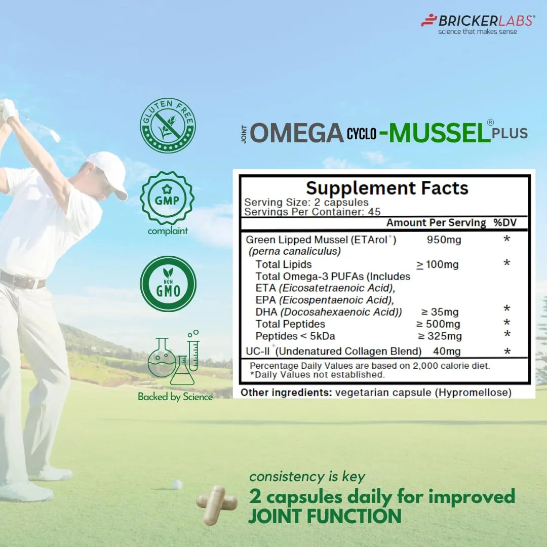 Omega Cyclo Mejillon Plus UC II Suplemento Articular Con Colageno Tipo II