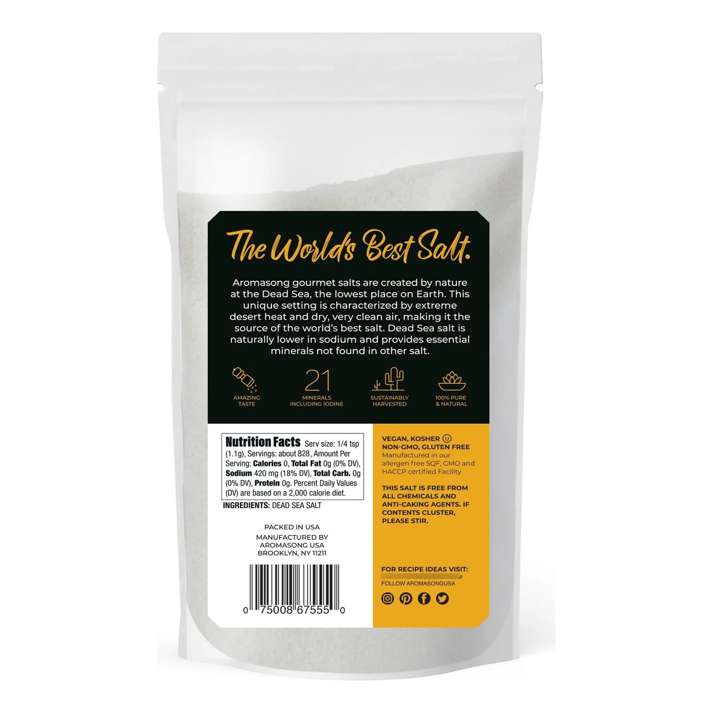 Sal Marina Grano Kosher 100 Natural Del Mar Muerto 8.6 Kg