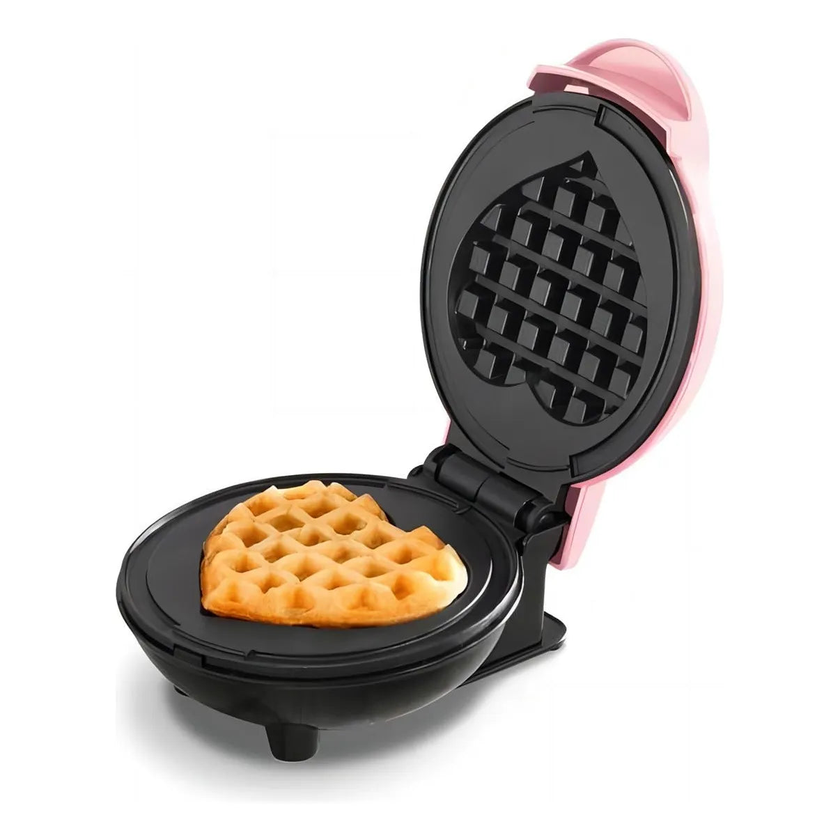 Mini Maker Waffle Maker Oblea Antiadherente 5 Pulgadas Multiusos Rosa