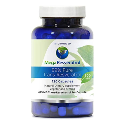 Resveratrol 500 Mg Grado Farmacéutico 120 Cápsulas Vegetales Puro Y Micronizado