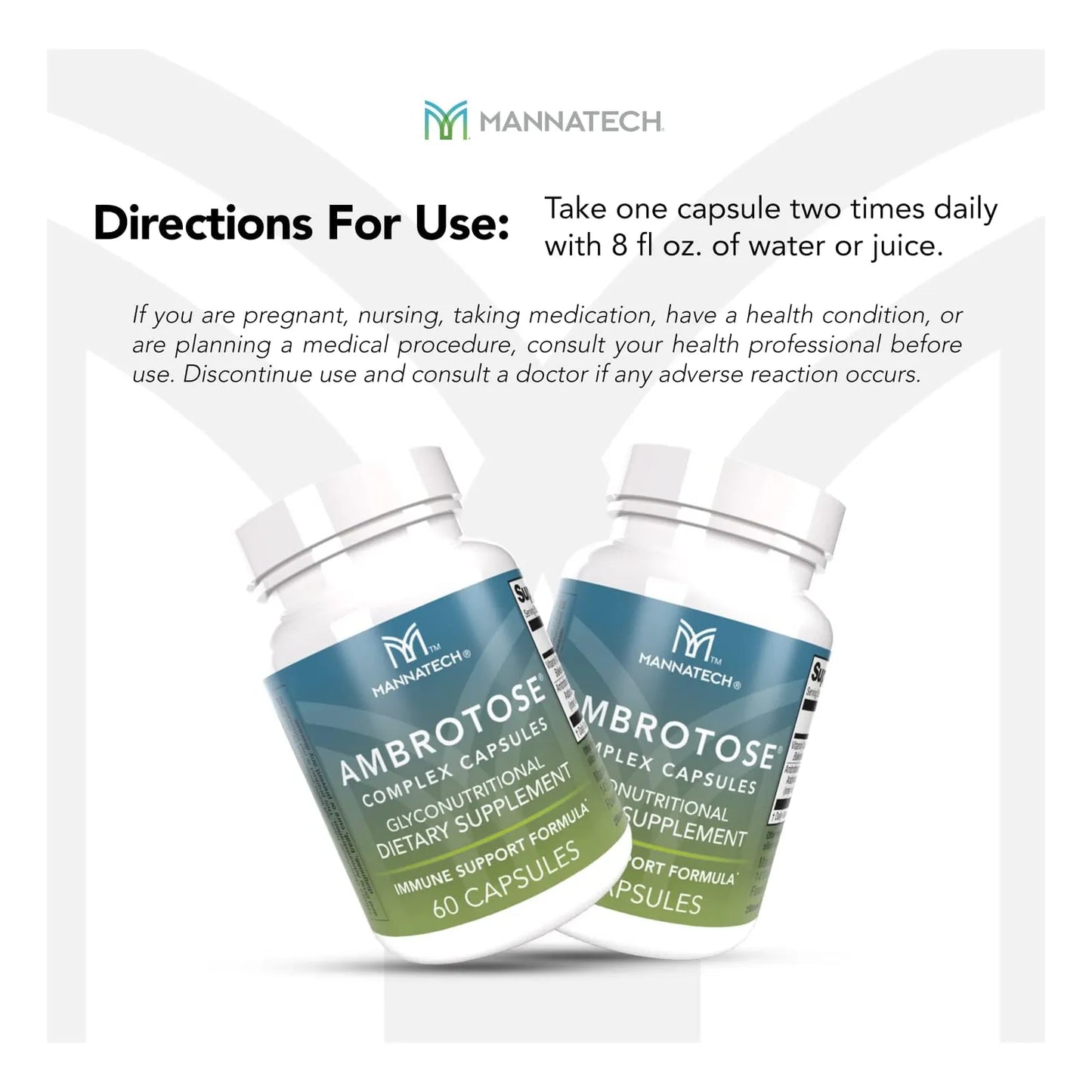 Complejo Ambrotose 60 Cápsulas De Bienestar Celular Mannatech