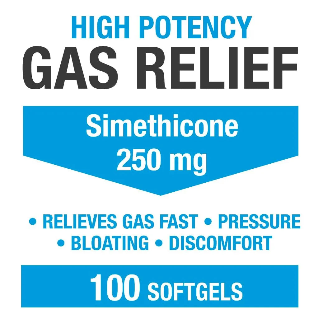 Cápsulas Blandas De Simeticona 250 Mg Alivio Rápido De Gases E Hinchazón
