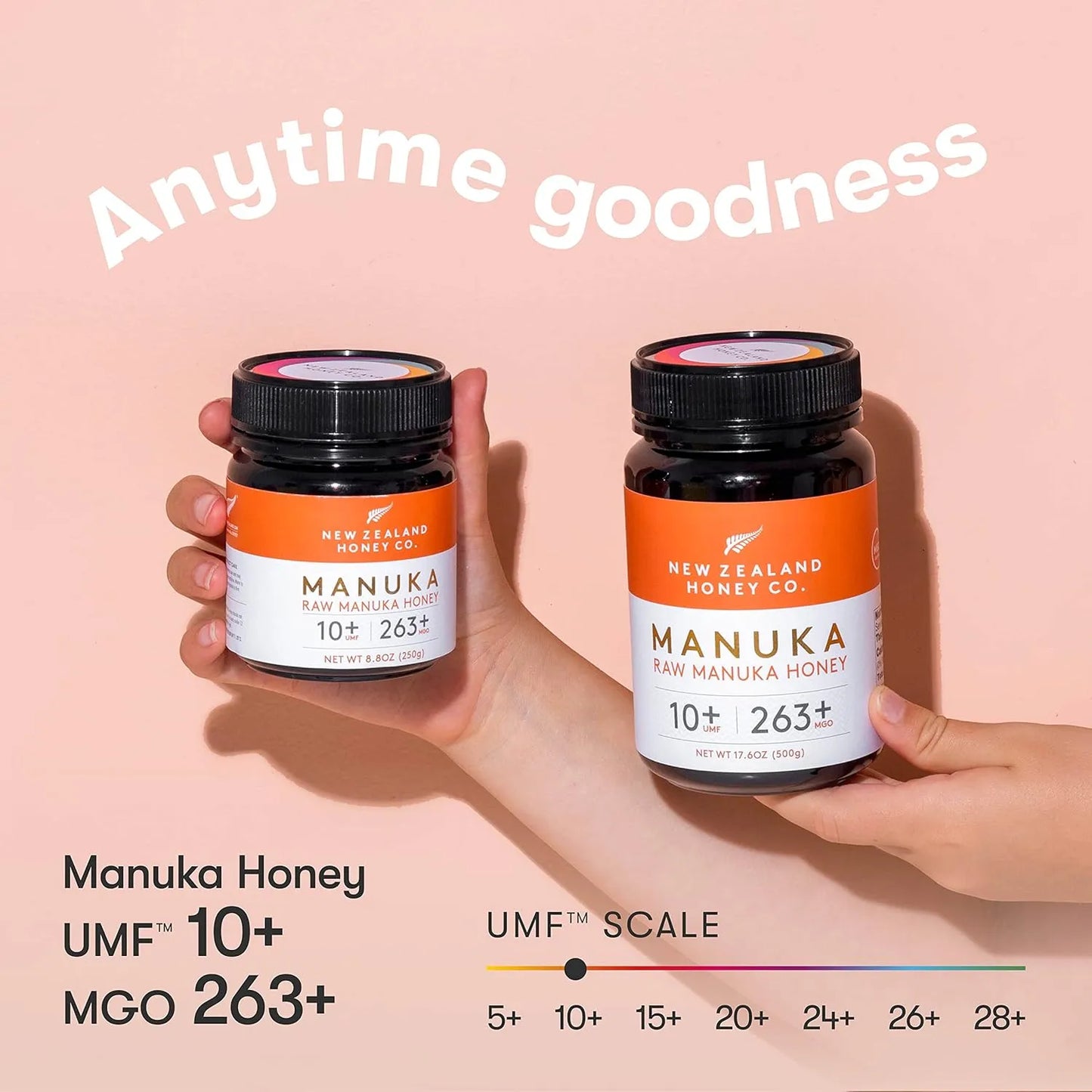 Miel De Manuka Cruda UMF 10+ MGO 263+ 500g Certificada Nueva Zelanda Honey Co