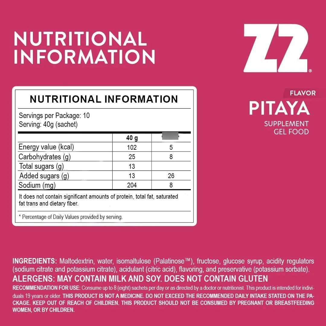 Gel Energizante Pitaya Con Electrolitos Aumenta Resistencia Entrenamiento Ciclismo Running