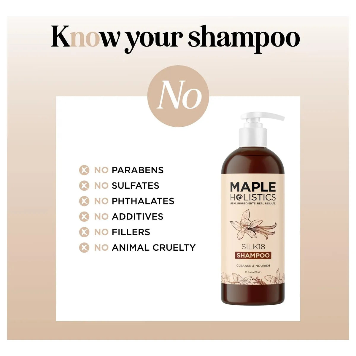 Champú Hidratante Cabello Seco Aminoácidos De Seda Maple Holistics Cabello Fresco Y Manejable