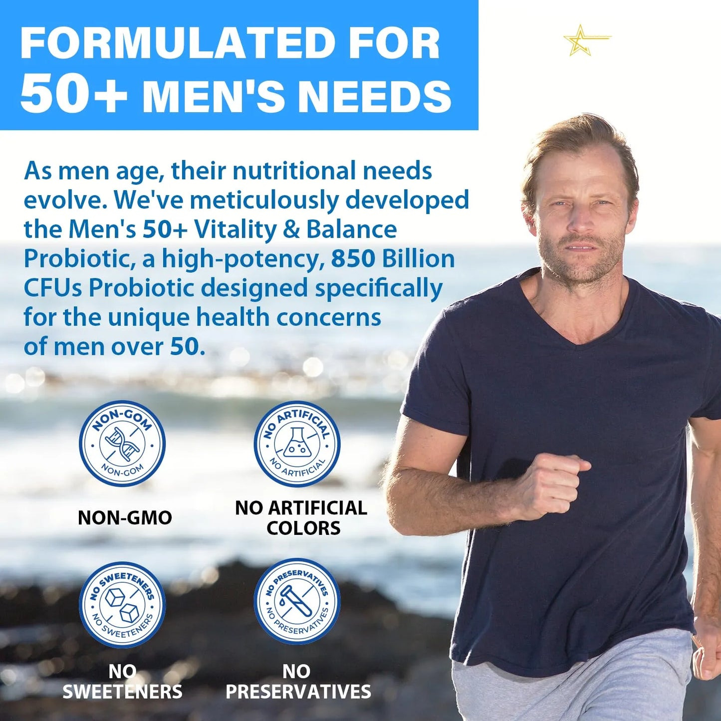Probióticos Avanzados Hombre 50+ Apoyo Intestinal Y Energía 850 Mil Millones UFC