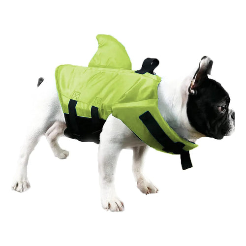 Chaleco Salvavidas Tiburón Perros Azul Naranja Traje Baño G XS Seguro Divertido