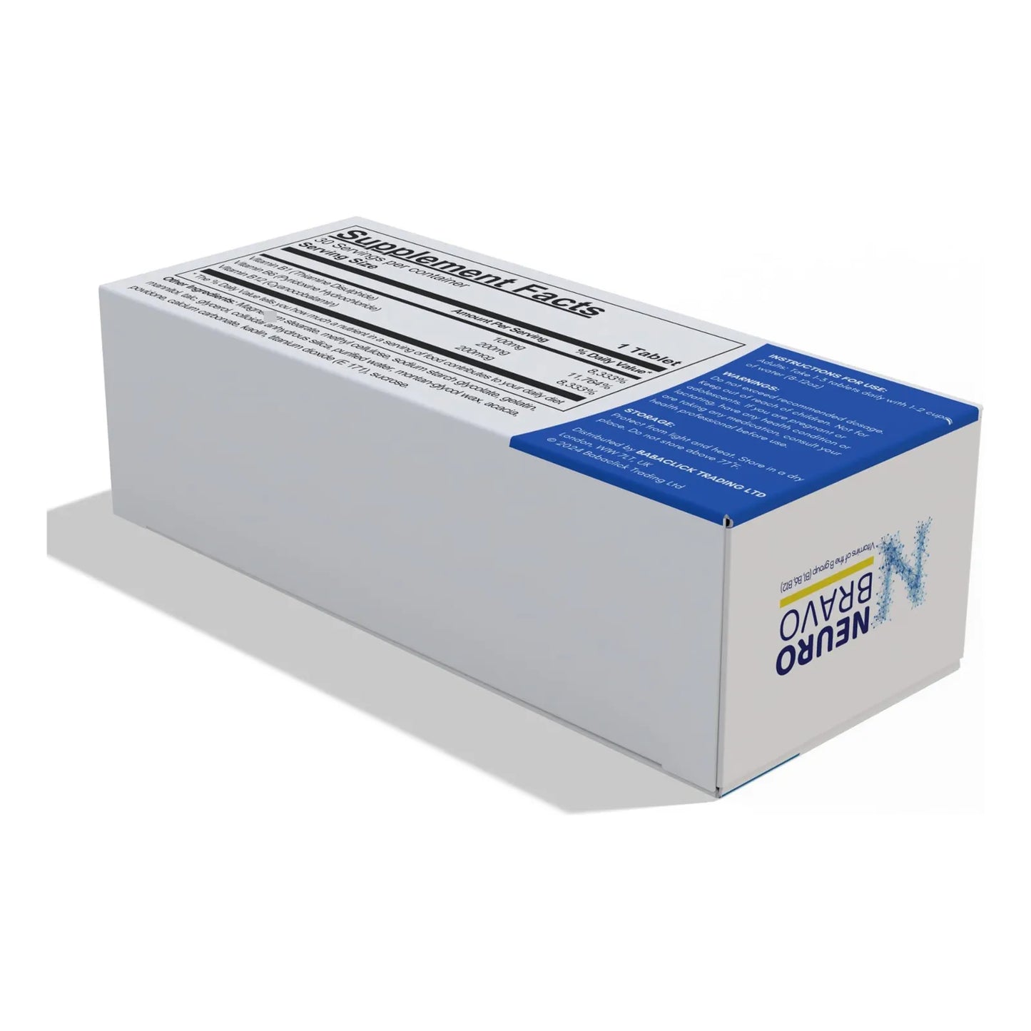 Neurobravo Vitamina B1 B6 B12 Tabletas Salud Nerviosa Alivio Muscular
