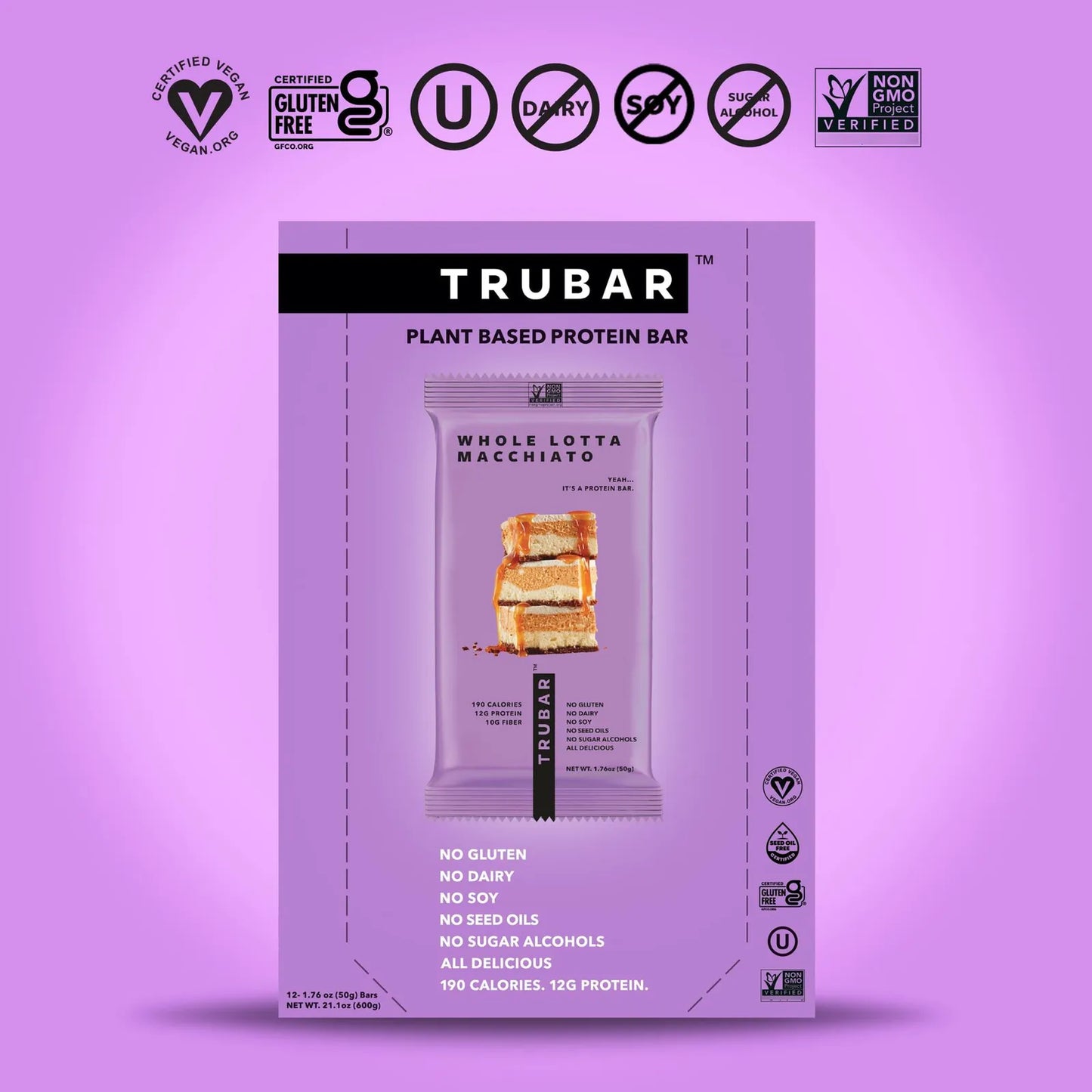 Barra De Proteína Vegana Whole Lotta Macchiato Sin Gluten 23g