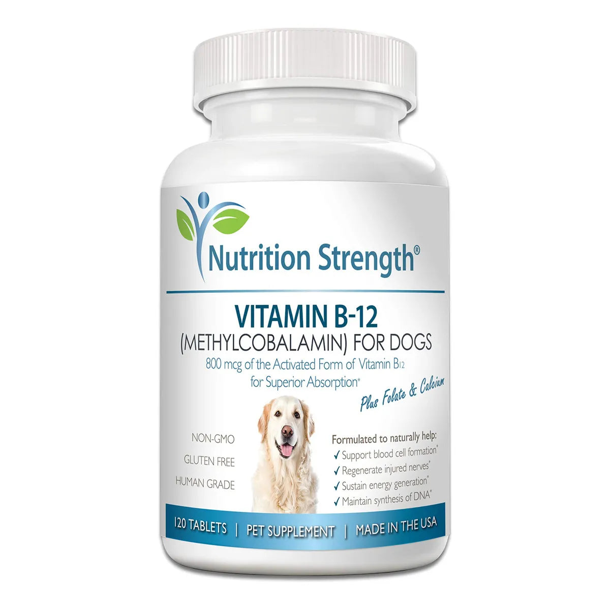 Vitamina B12 Folato Calcio Para Perros Refuerza Sistema Nervioso Y Energía