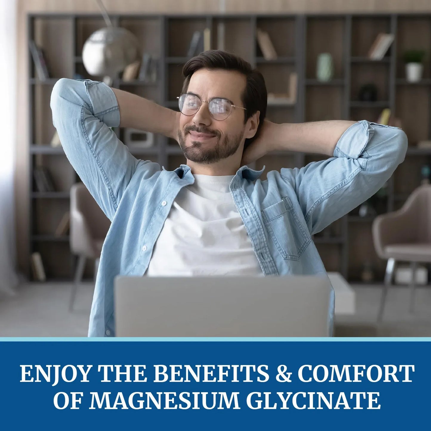 Glicinato De Magnesio 500 Mg Alta Absorción Relajación Muscular Y Sueño Profundo