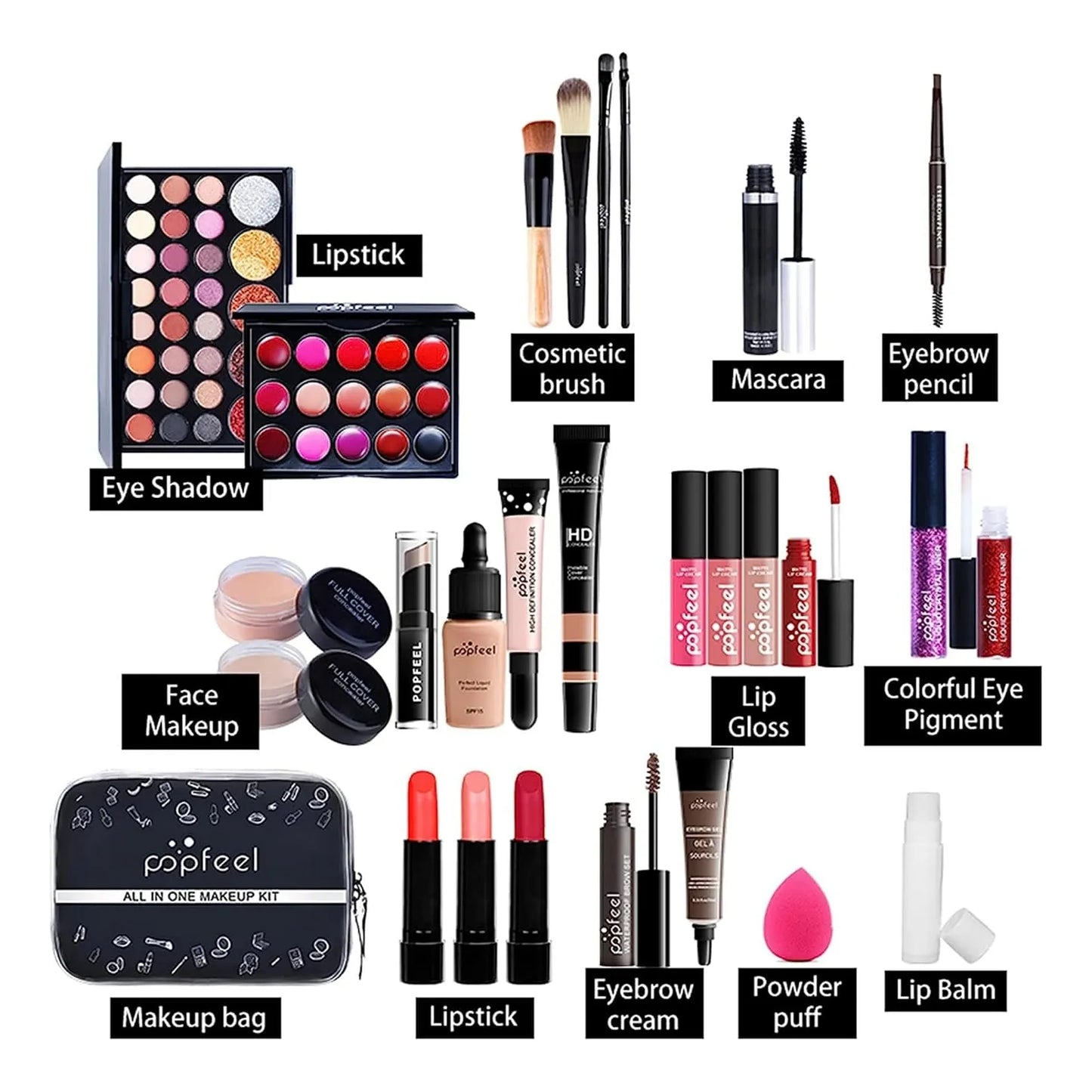 Kit De Maquillaje Todo En Uno Melemando 27 Piezas Profesional Y Portátil