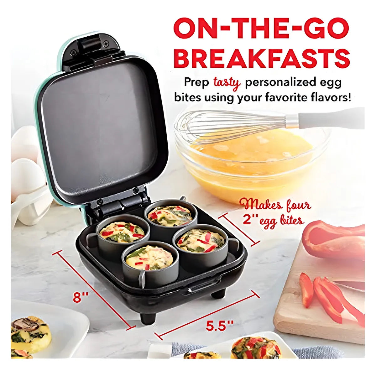 Dash Deluxe Sous Vide Style Egg Bite Maker Para Desayunos Perfectos