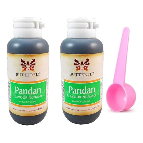 Sabor Pandan Mariposa 60 Ml Paquete Doble Con Cucharada Rosa Importado