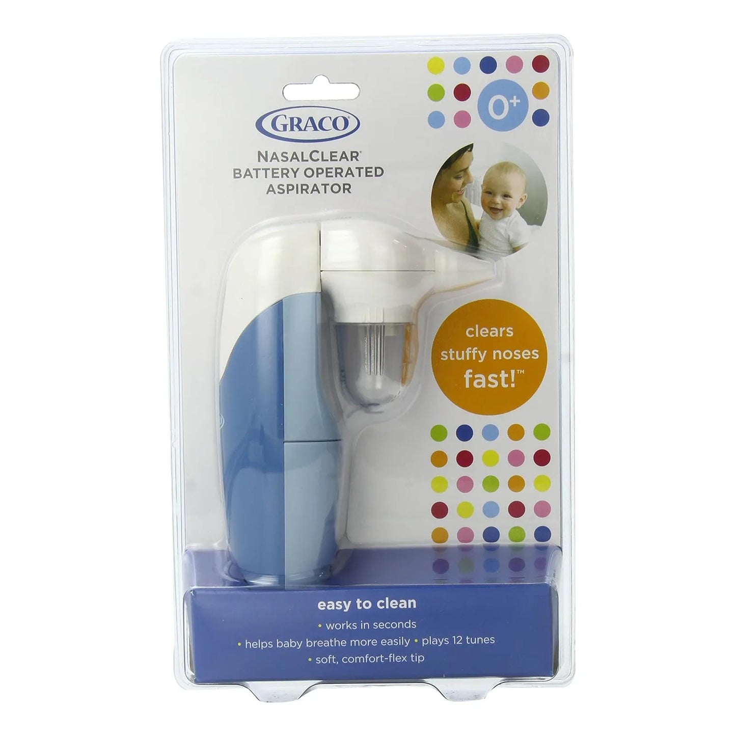 Aspirador Nasal Graco NasalClear Para Bebé Alivia Congestión Seguro Y Fácil